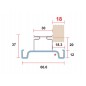 ADI Profil Gola vertical intermediar,4.5m - nou